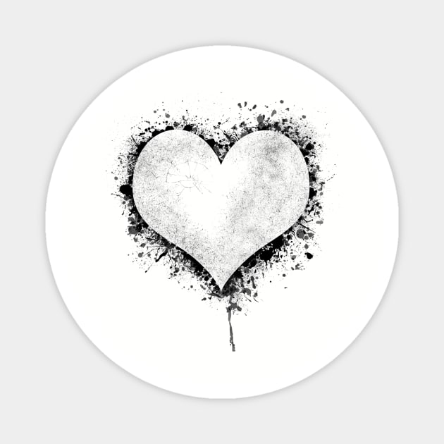 Splatter Heart Magnet by sambeawesome